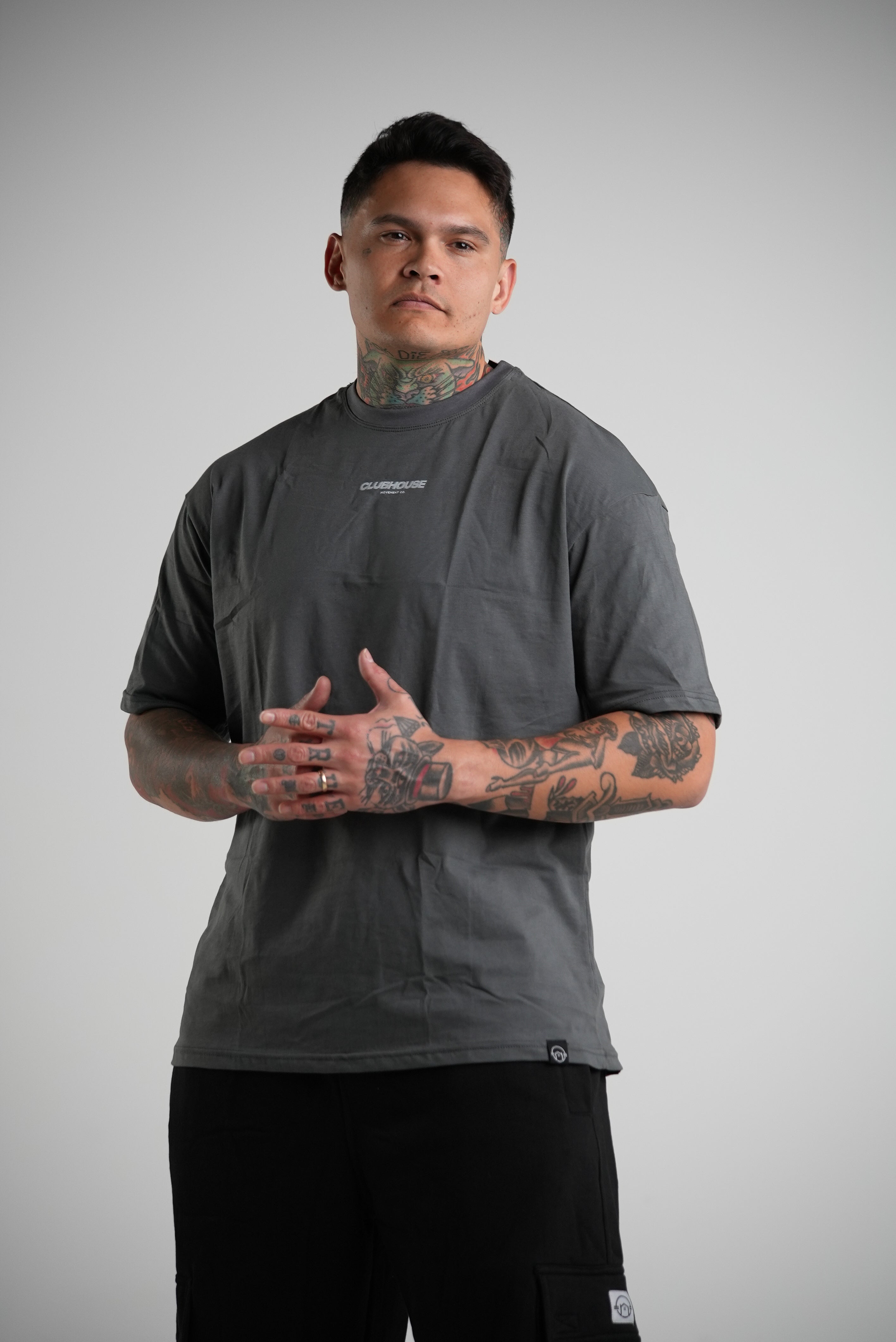 Motion Oversized T-shirt - Charcoal