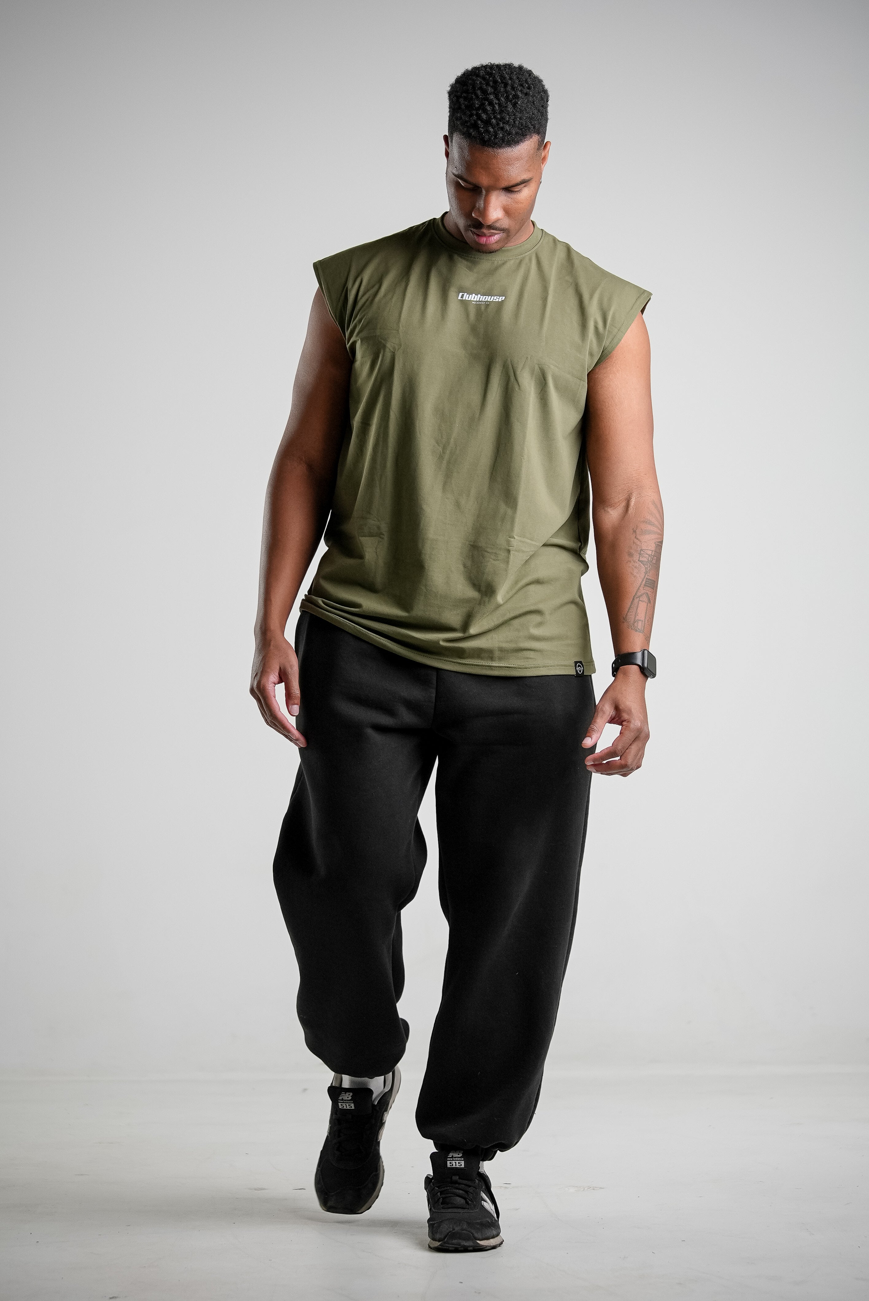 Forge Oversized Cutoff Tank - Olive