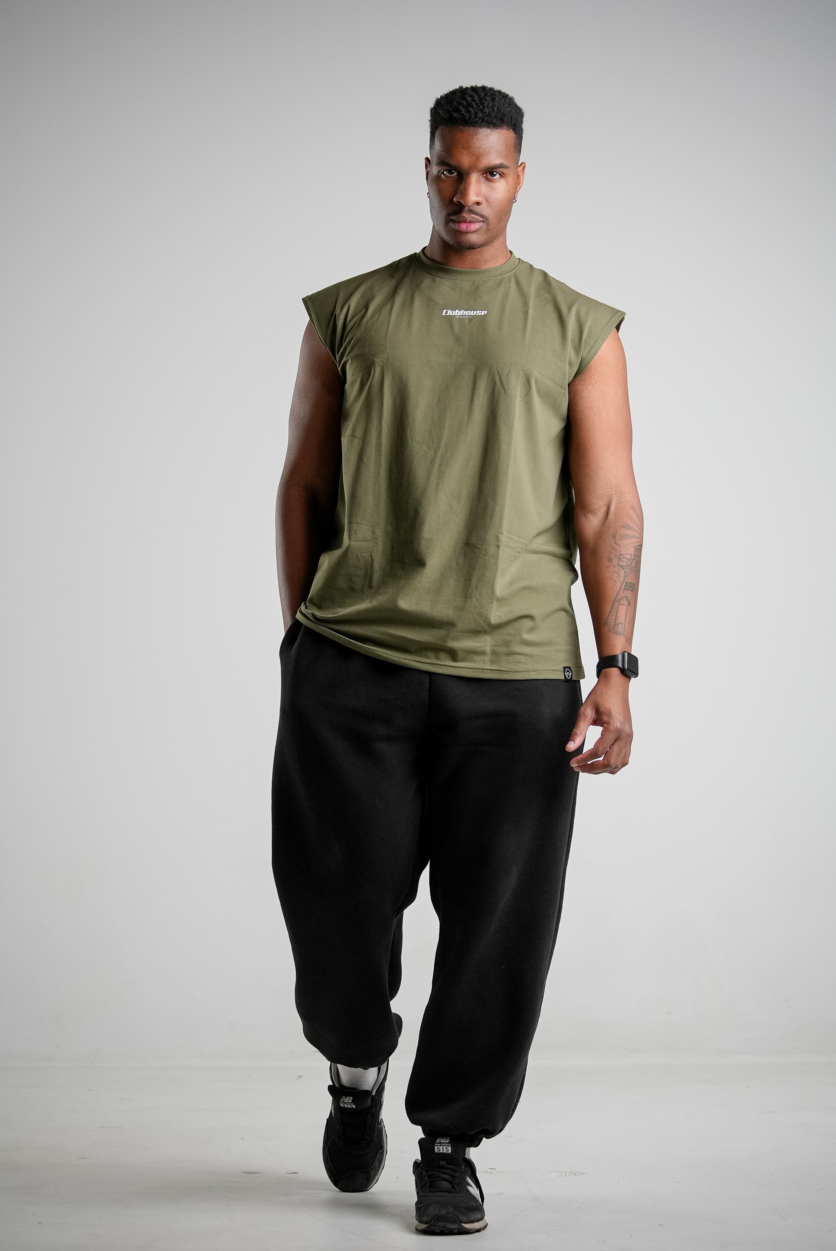 Forge Oversized Cutoff Tank - Olive