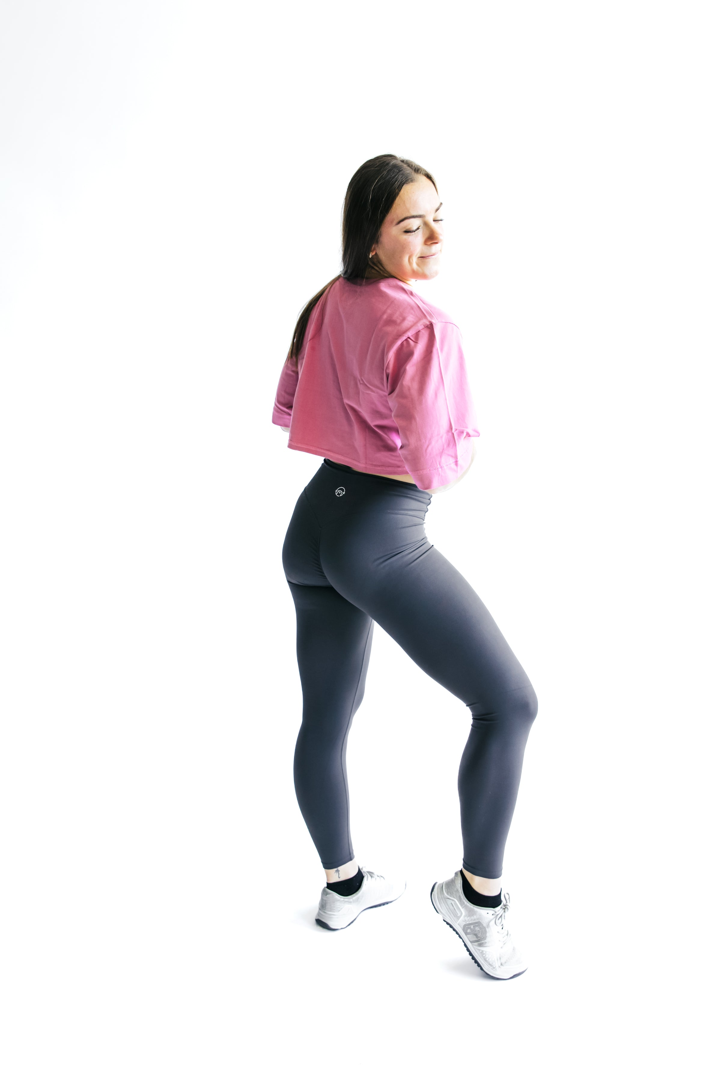 Flow Oversized Crop Tee - Mauve
