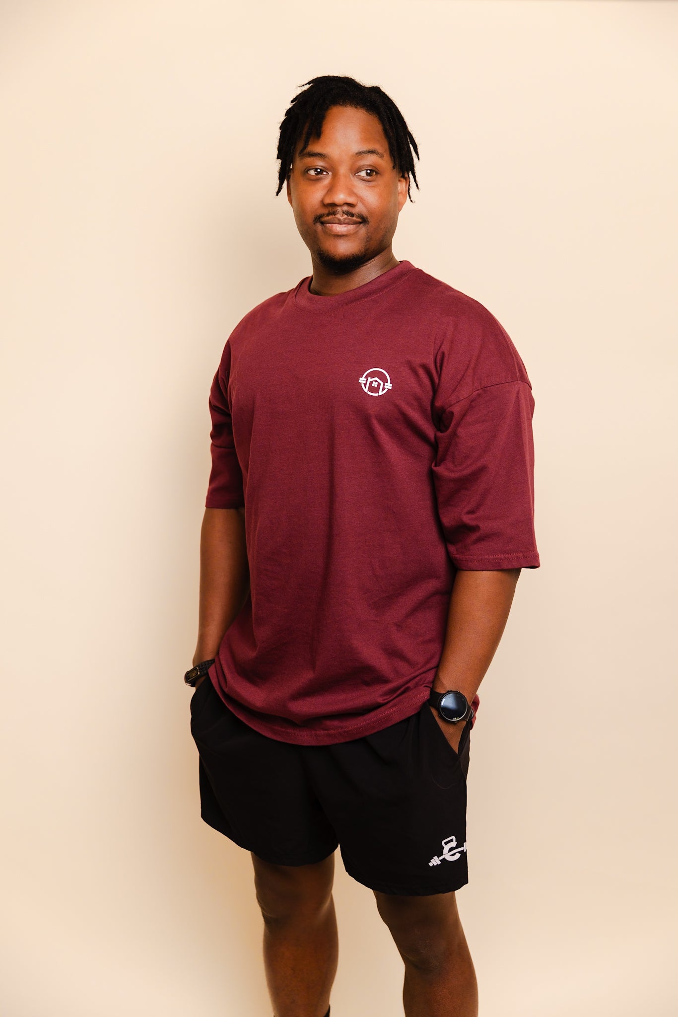 Boost Oversized Tee - Burgundy