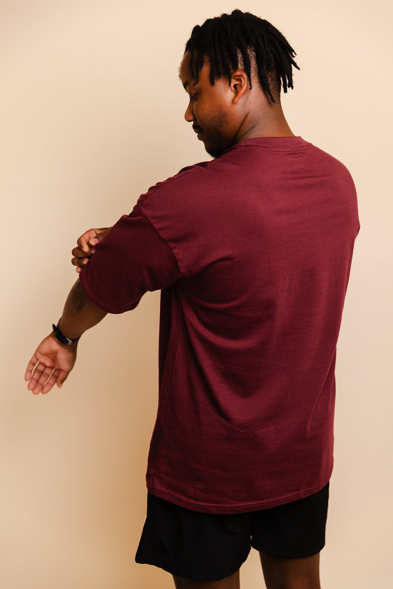 Boost Oversized Tee - Burgundy