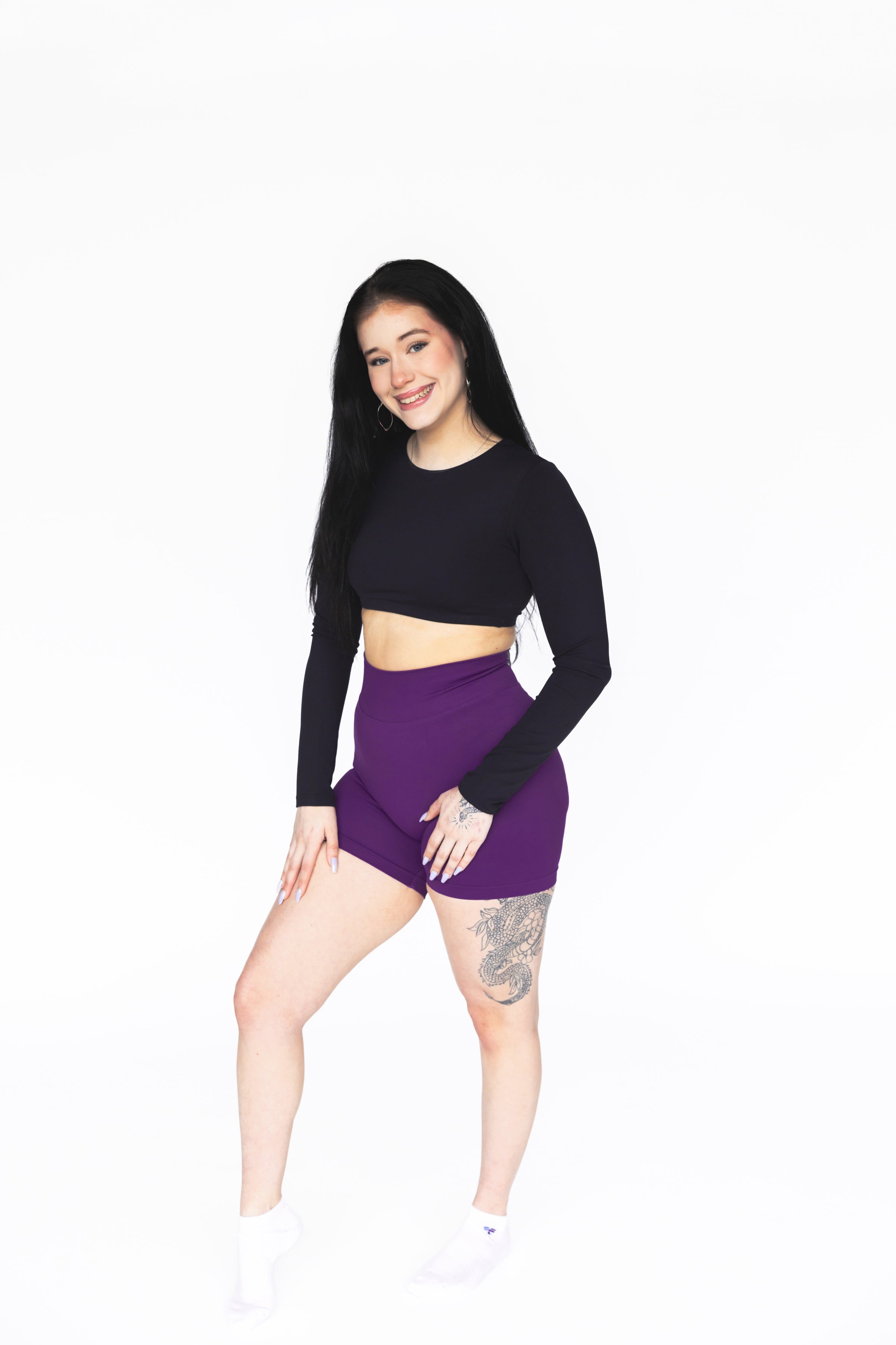 Titan Long Sleeve Crop - Black