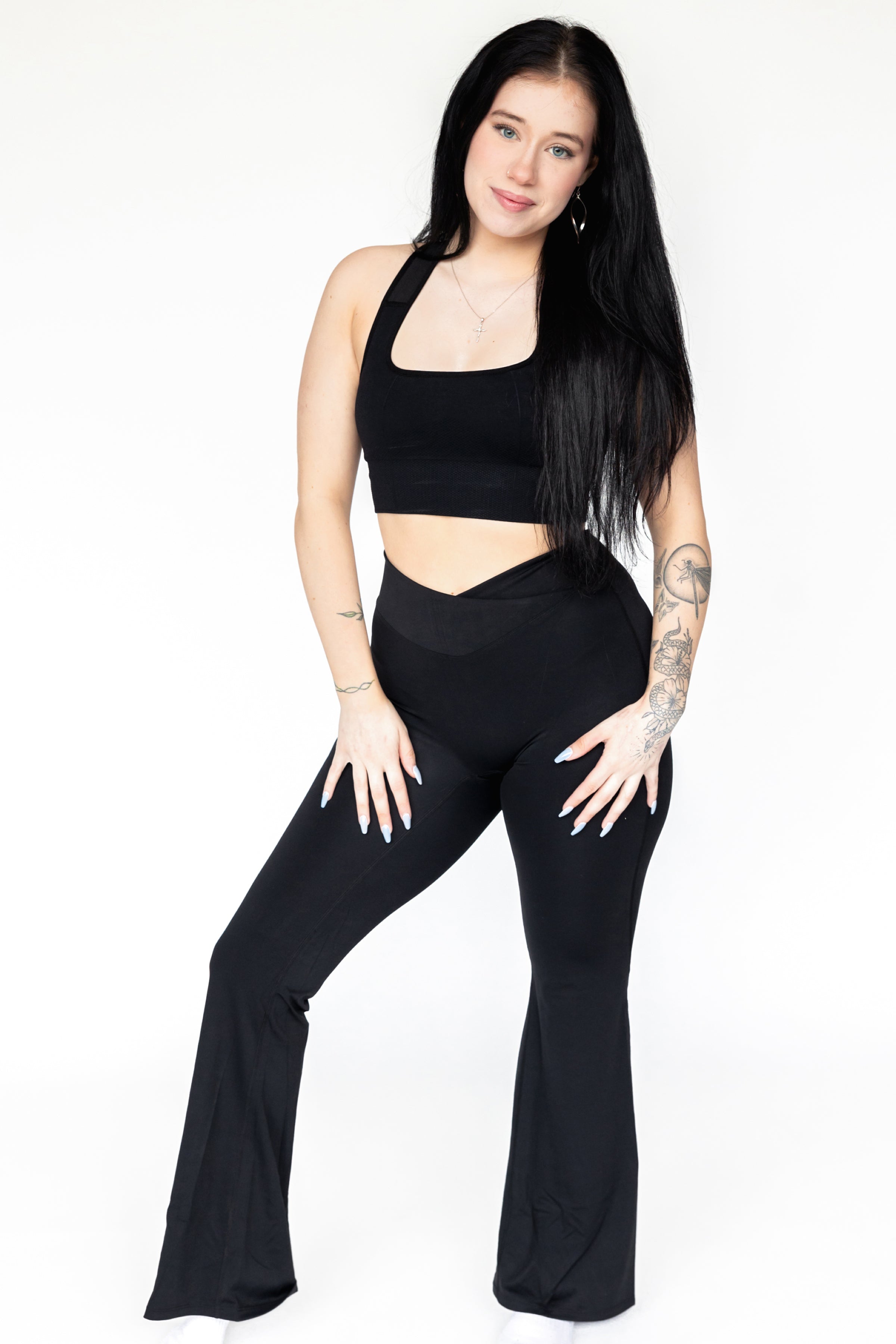 Rise Flare Legging - Black