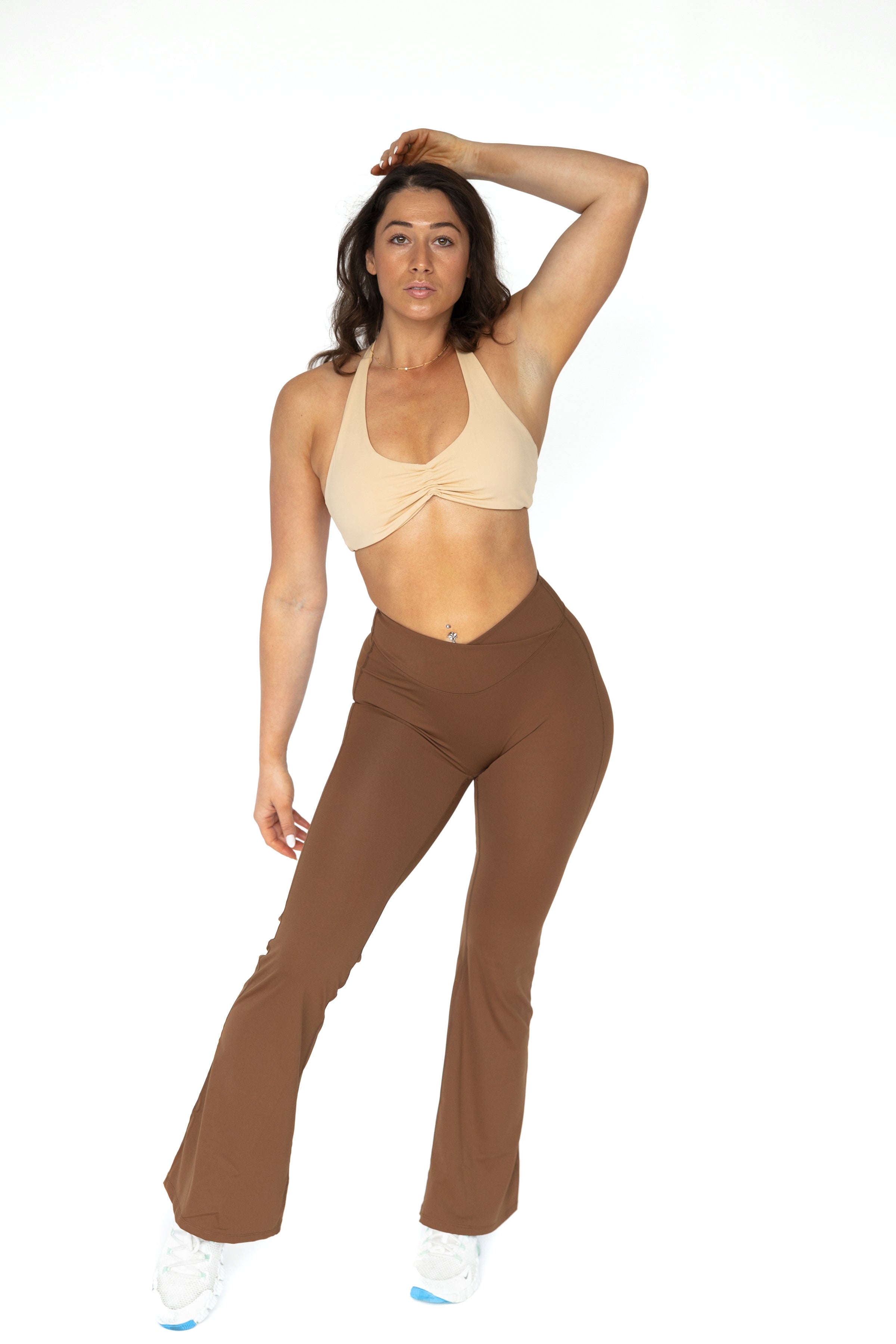 Rise Flare Legging - Chestnut
