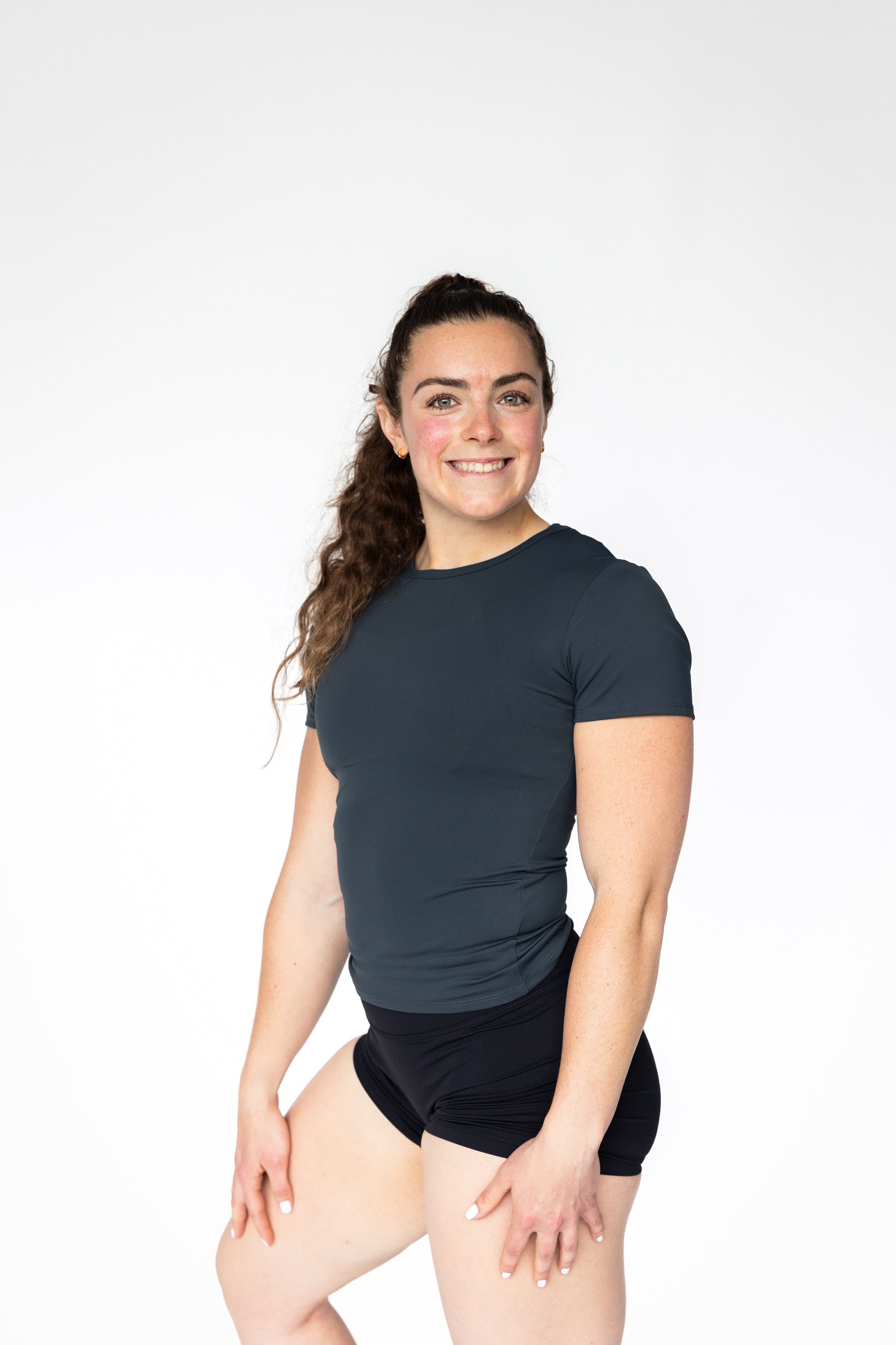 Sofia Compression Tee - Evergreen