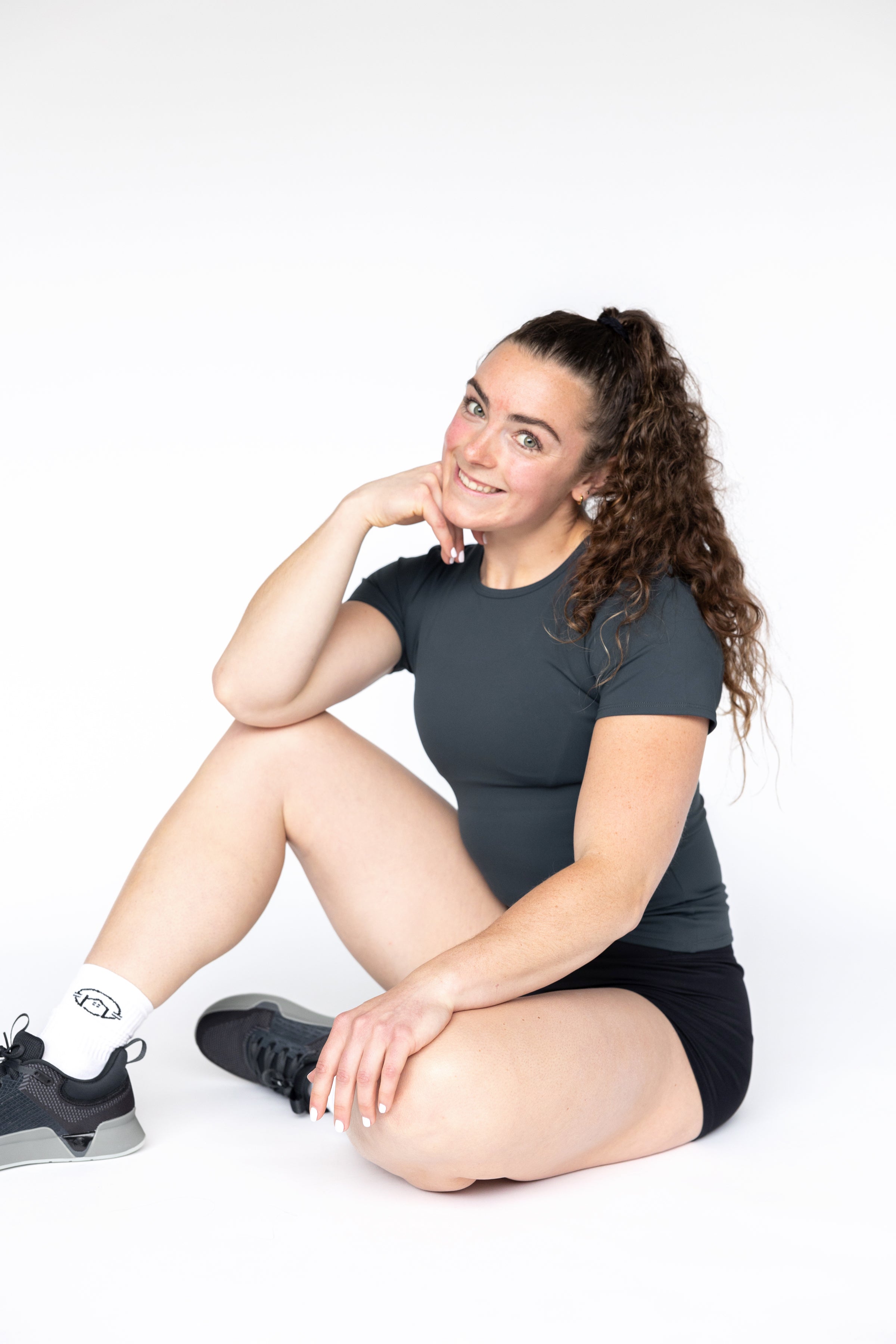 Sofia Compression Tee - Evergreen