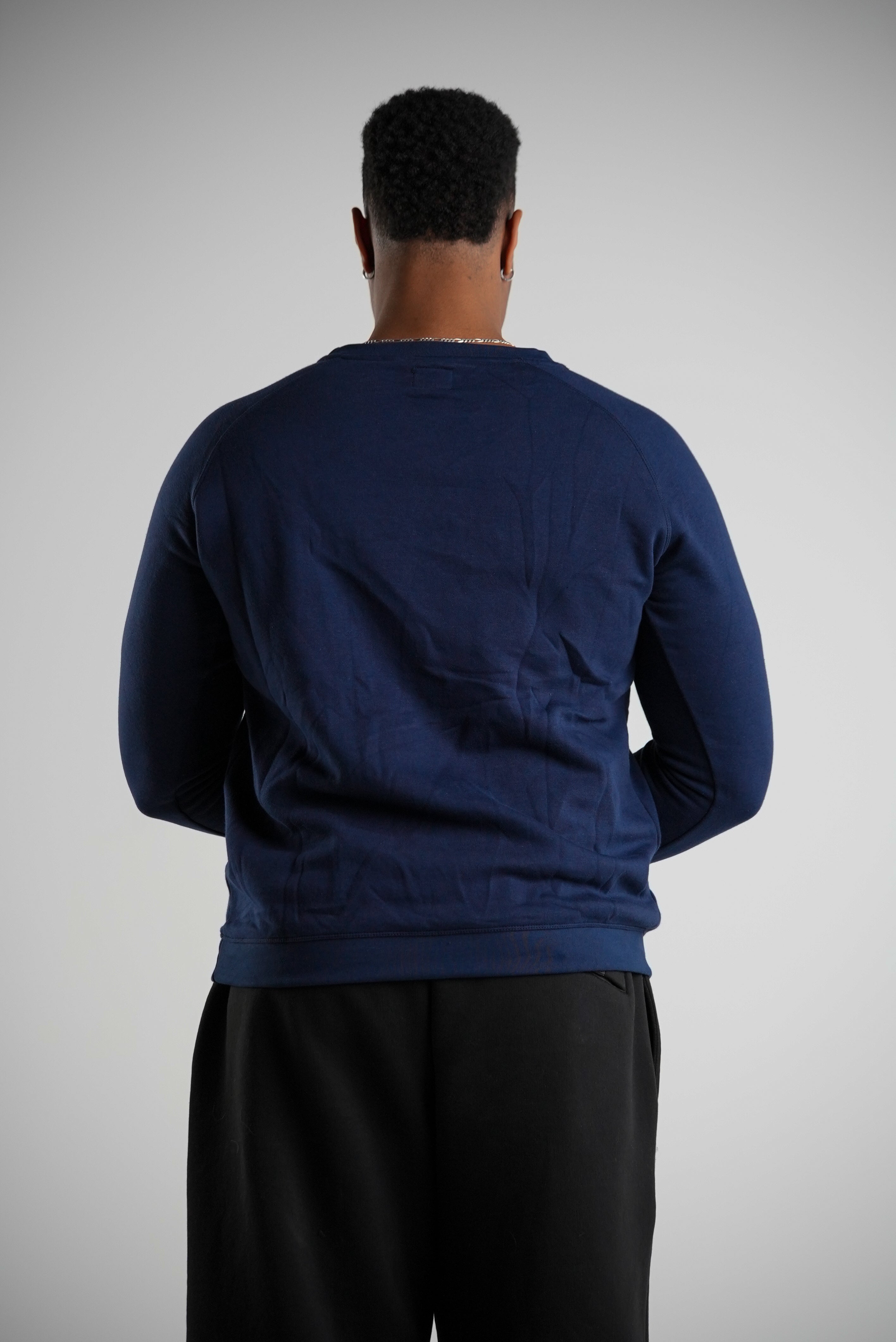 Embossed Crewneck Sweatshirt - Navy