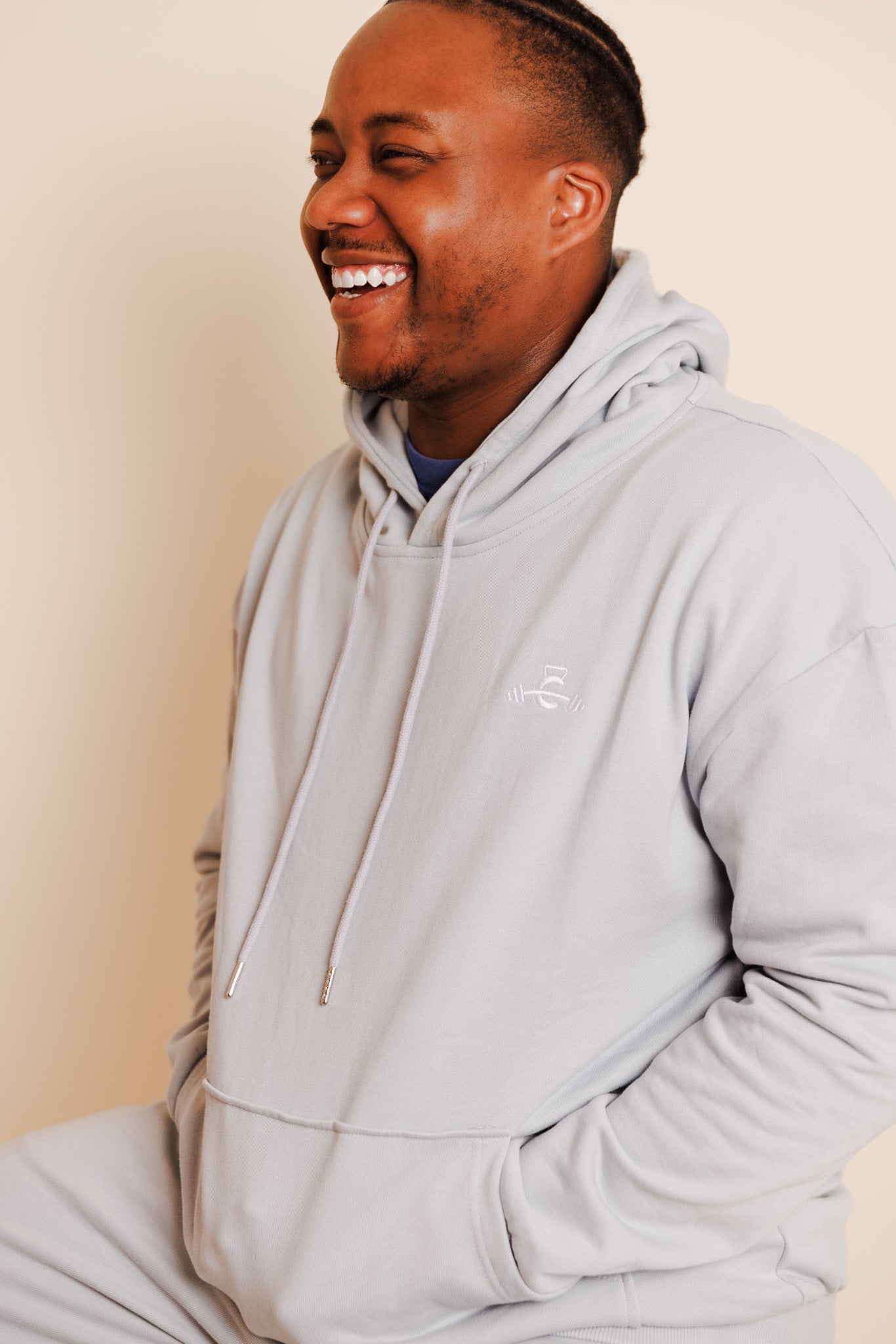 French Terry Hoodie - Clay Blue