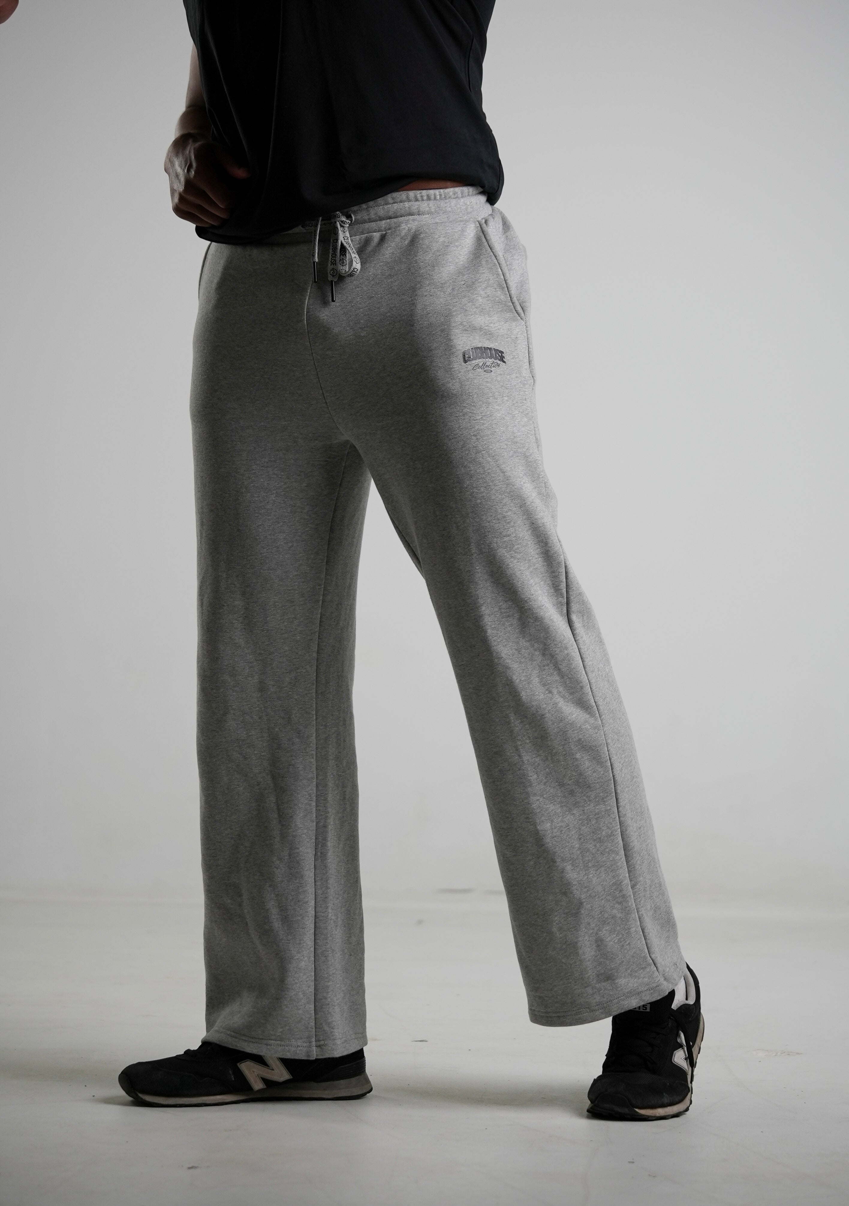 Wide Leg Sweatpants - Gray