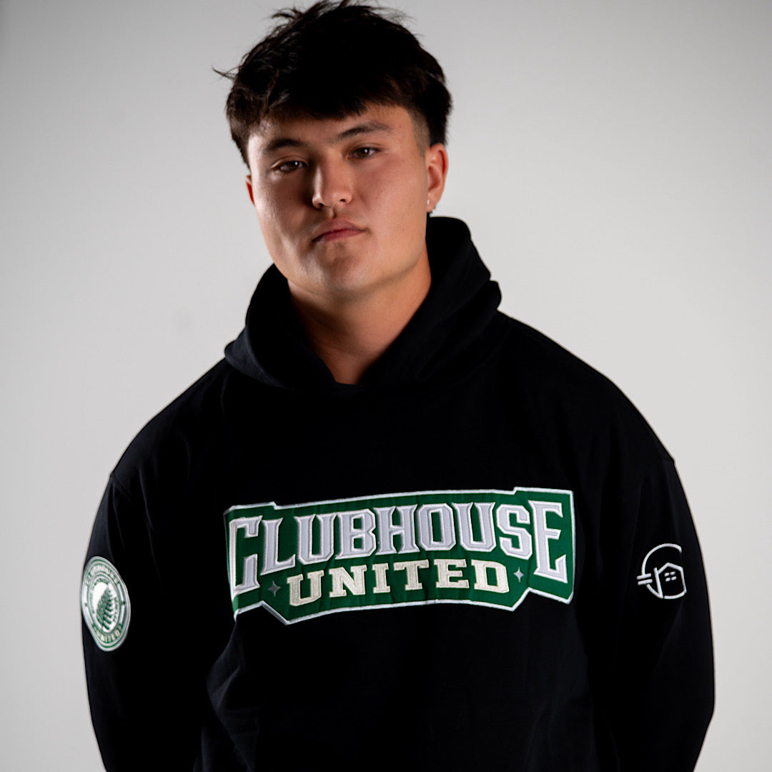Clubhouse United Travel Hoodie – Black