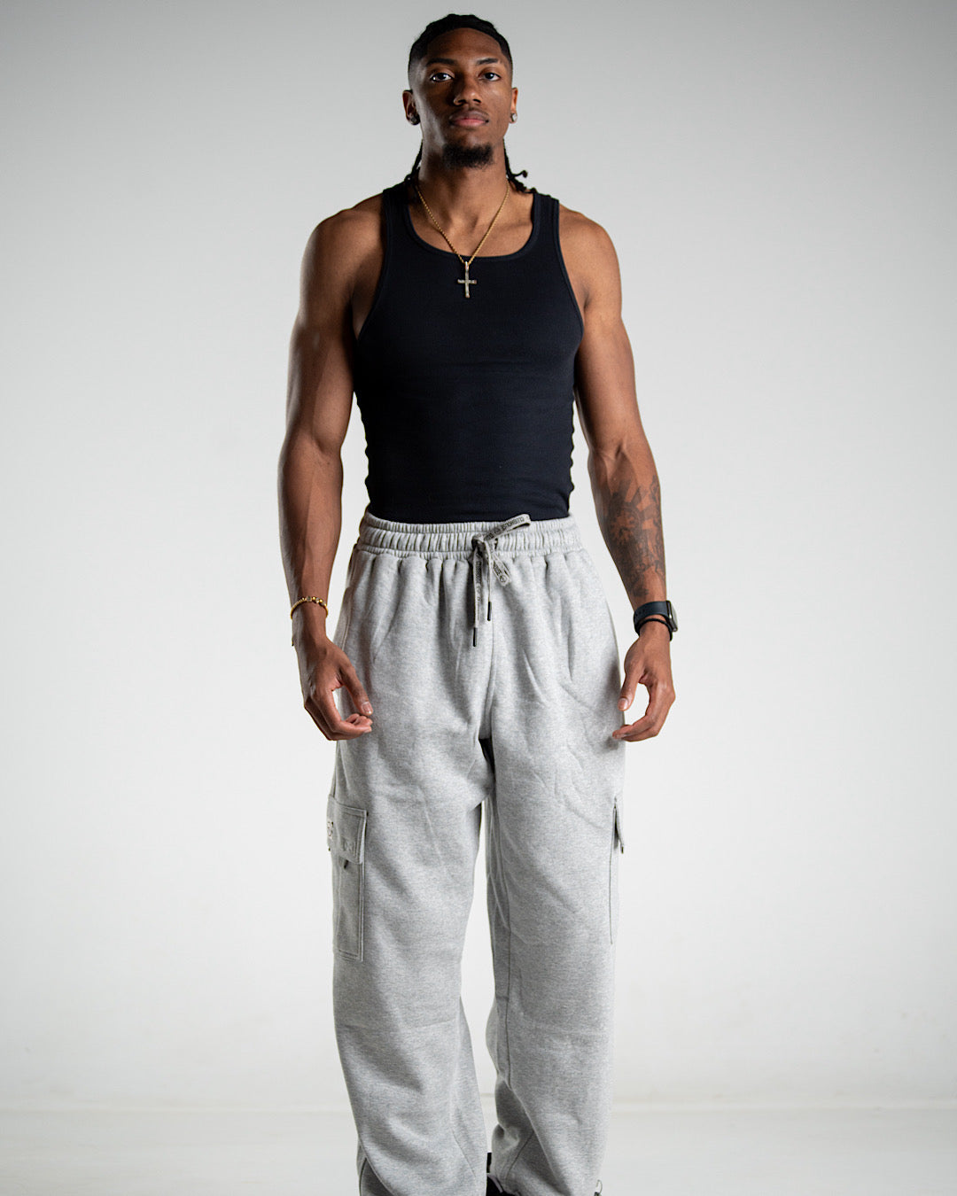 Domain Cargo Sweatpants - Cloud Gray