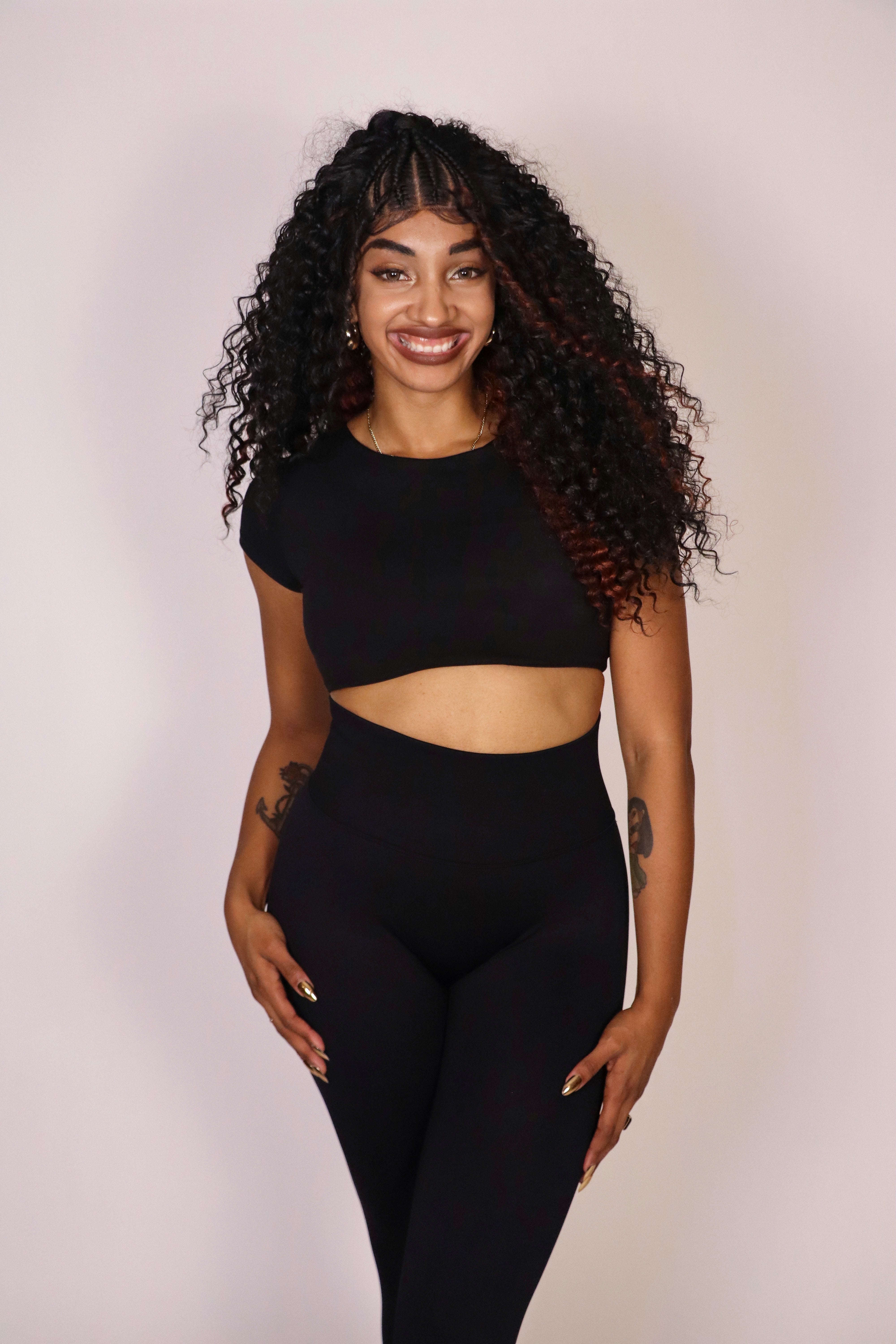 Align Open-Back Top - Black