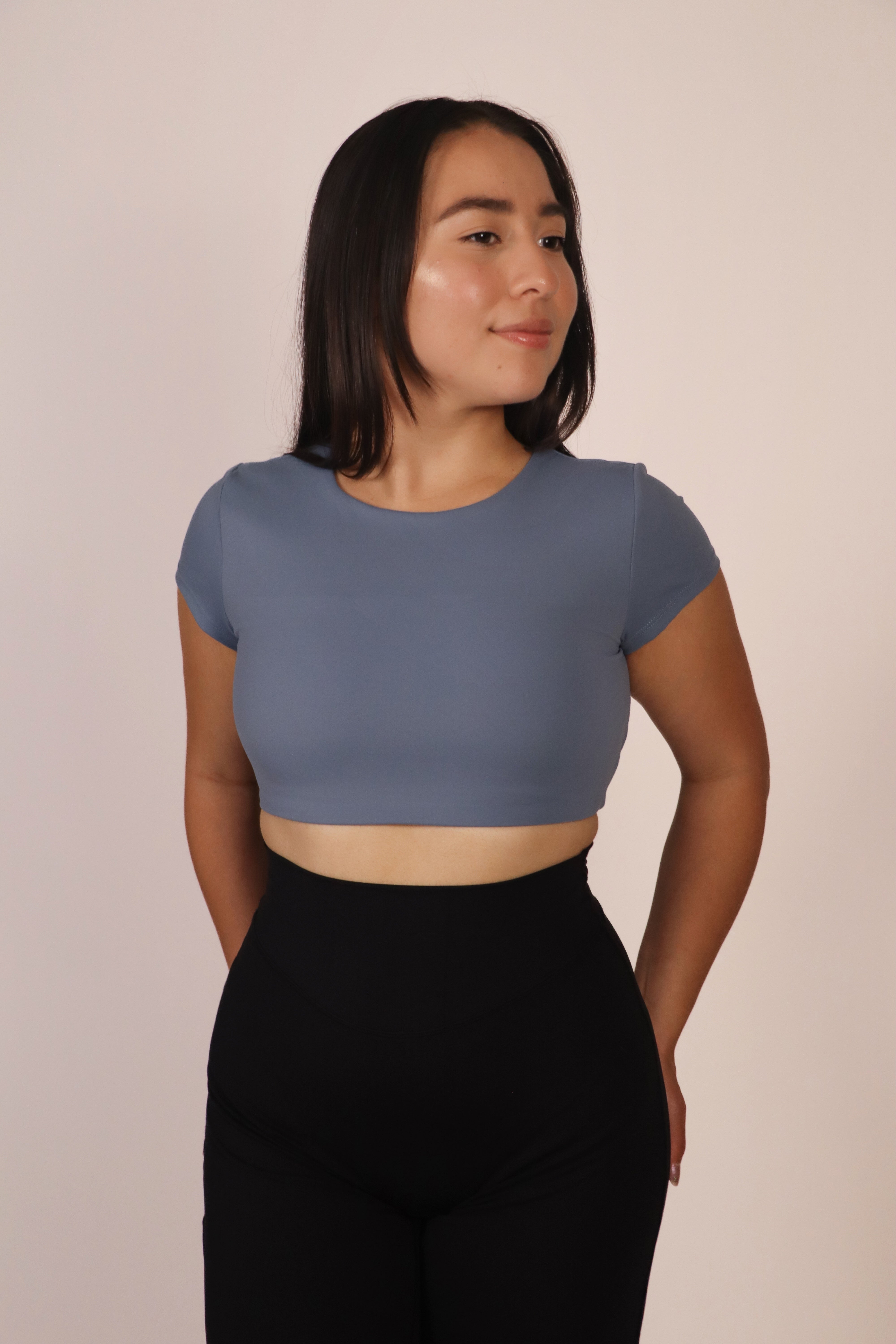 Align Open-Back Top - Slate Blue