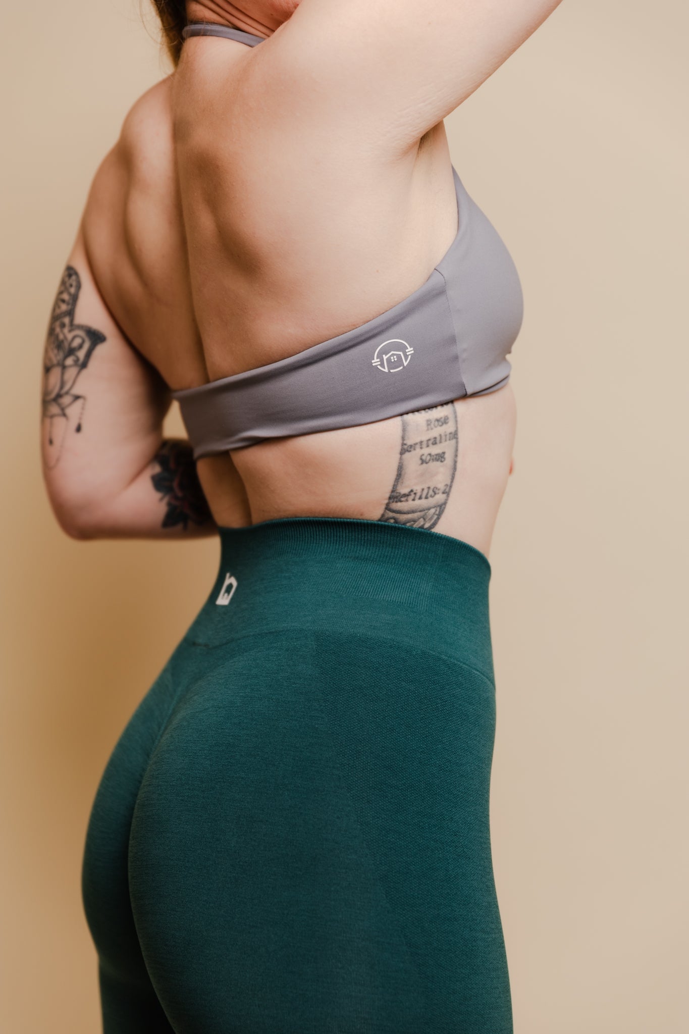 Luna Halter Bra - Fossil