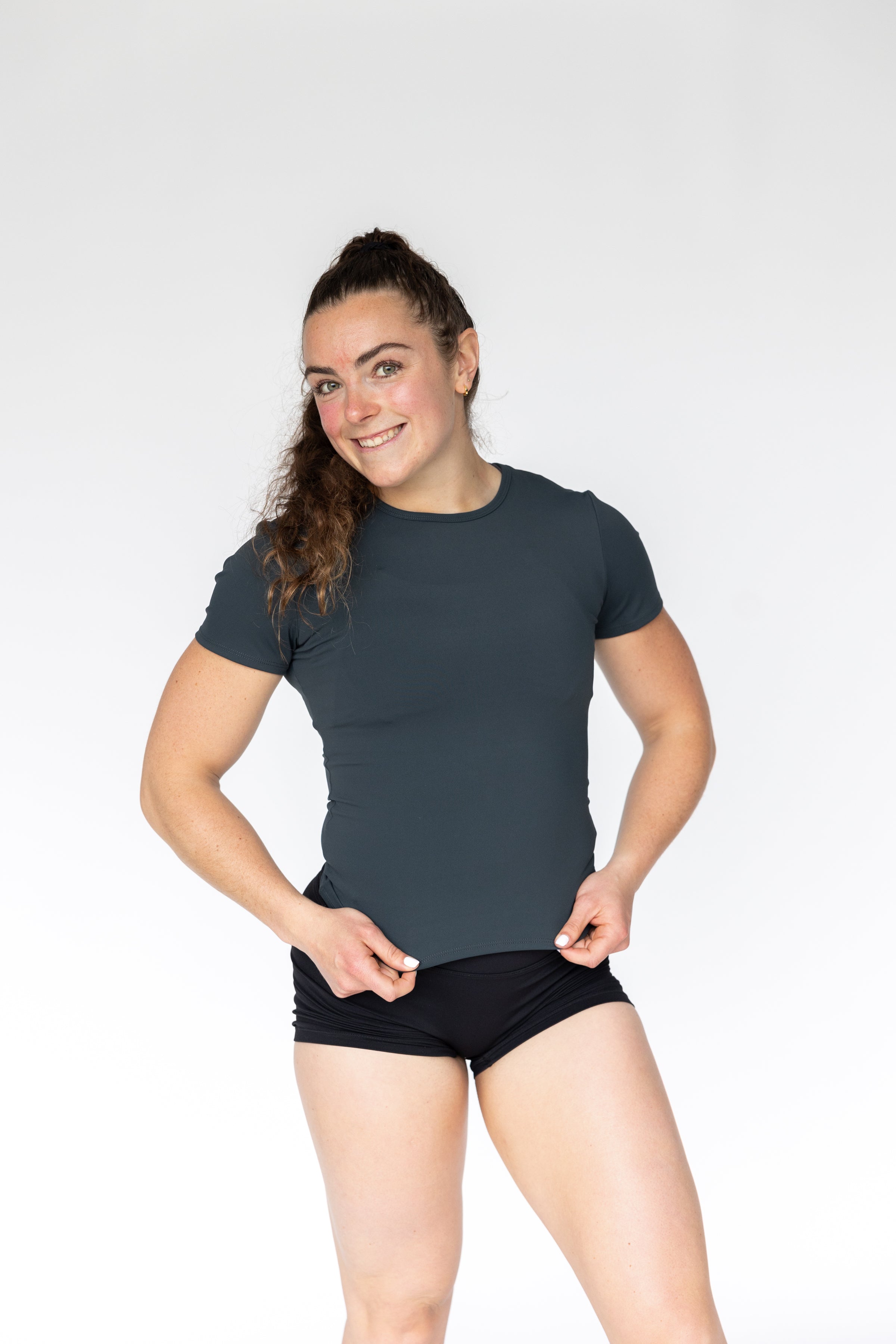 Sofia Compression Tee - Evergreen